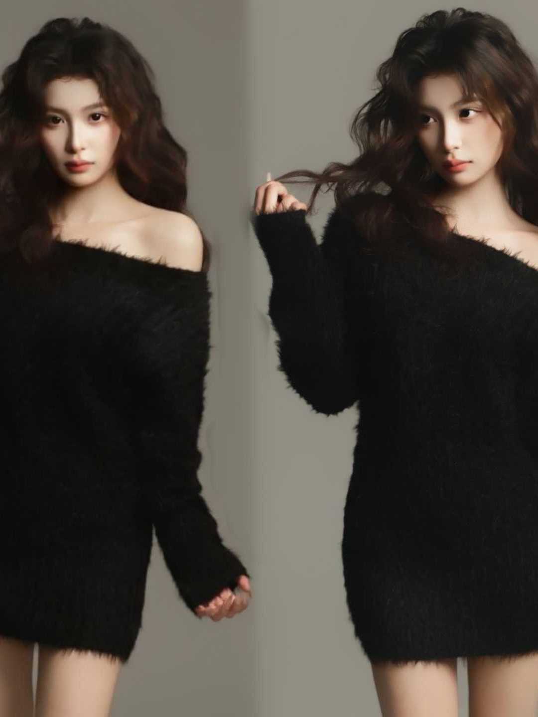 Ethnic Fashion Photography - Siyah Portre Fotoğrafçılığı Kıyafeti Tek Omuzlu
