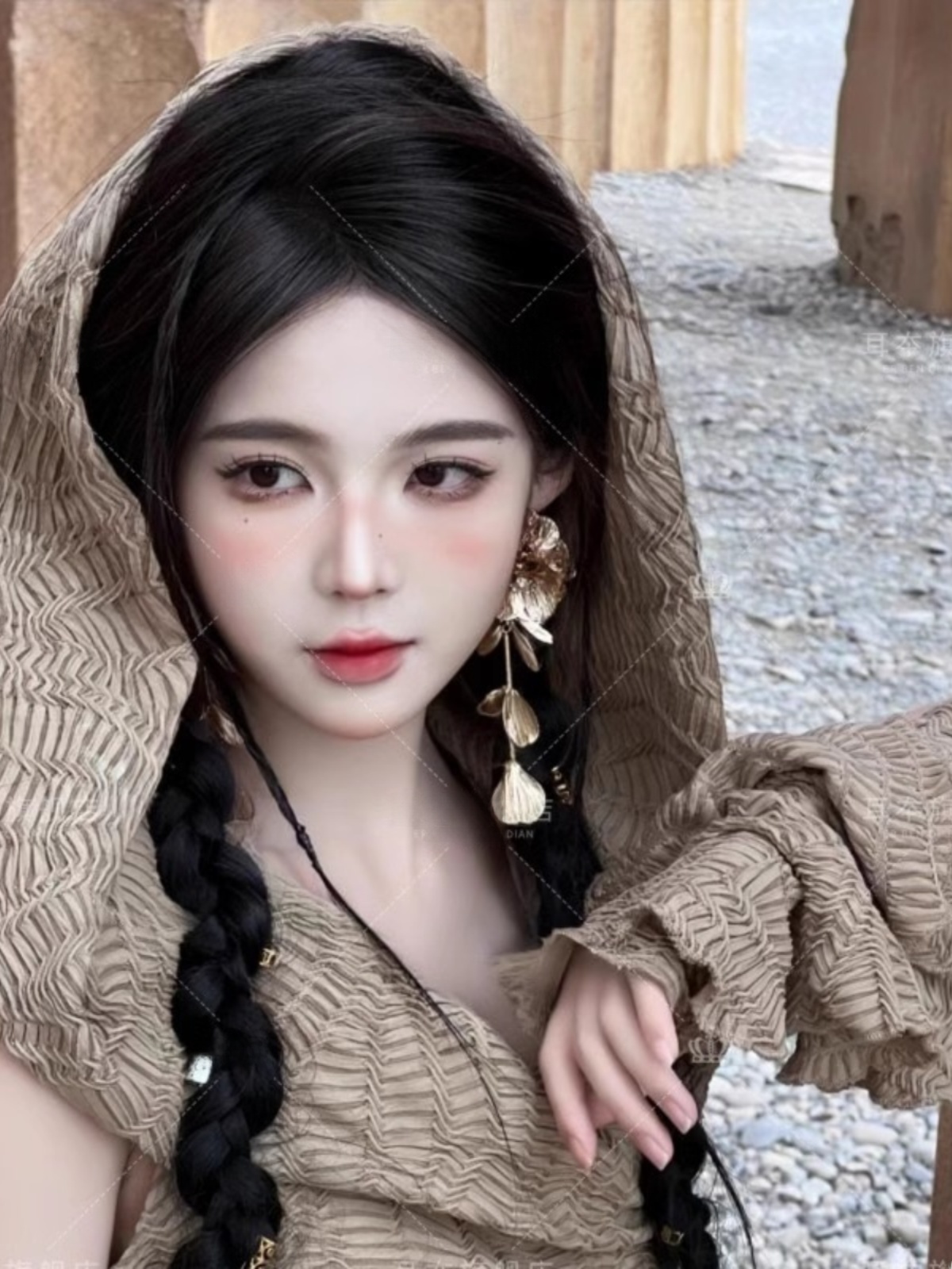 Çöl Temalı Uzun Elbise Kadın M - Ethnic Fashion Photography incelemesi ve fiyatı