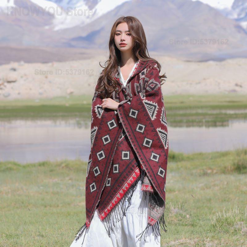 Kadın Etnik Tarzı Kapüşonlu Pe - Ethnic Fashion Photography incelemesi ve fiyatı
